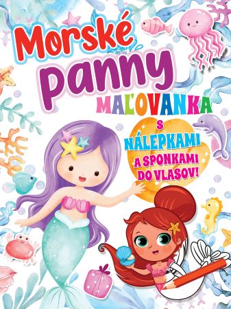 Morské panny - Maľovanka s nálepkami a sponkami do vlasov!